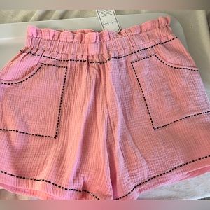 Queen of Sparkles Pink Gauze Shorts